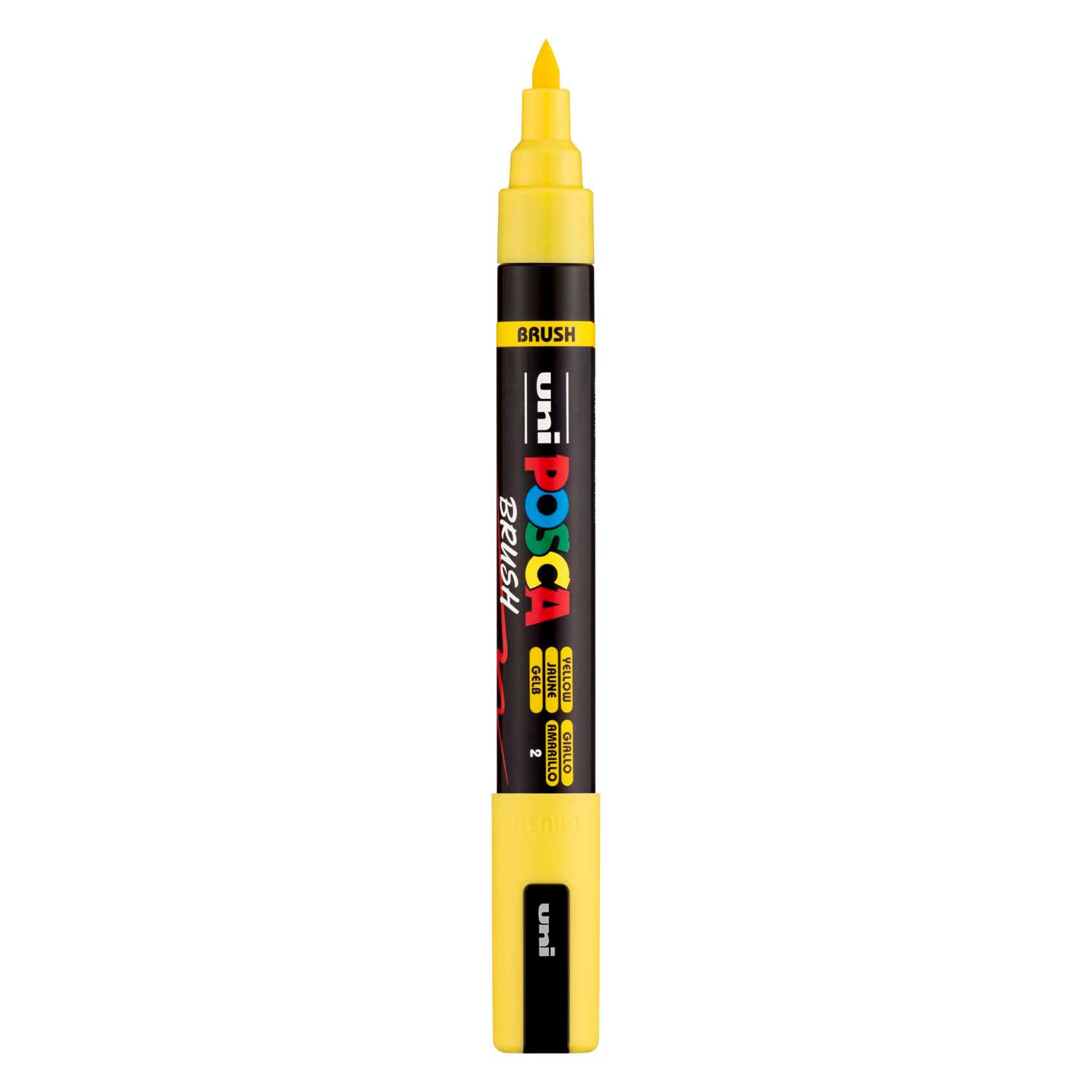 Uni Posca Pinselmarker pc5br gelb – Pinselspitze 1–4 mm