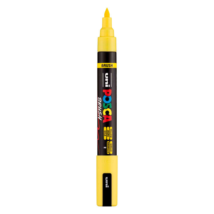Uni Posca Pinselmarker pc5br gelb – Pinselspitze 1–4 mm