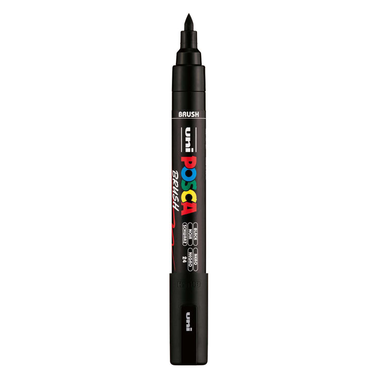 Uni Posca Pinselmarker pc5br schwarz – Pinselspitze 1–4 mm