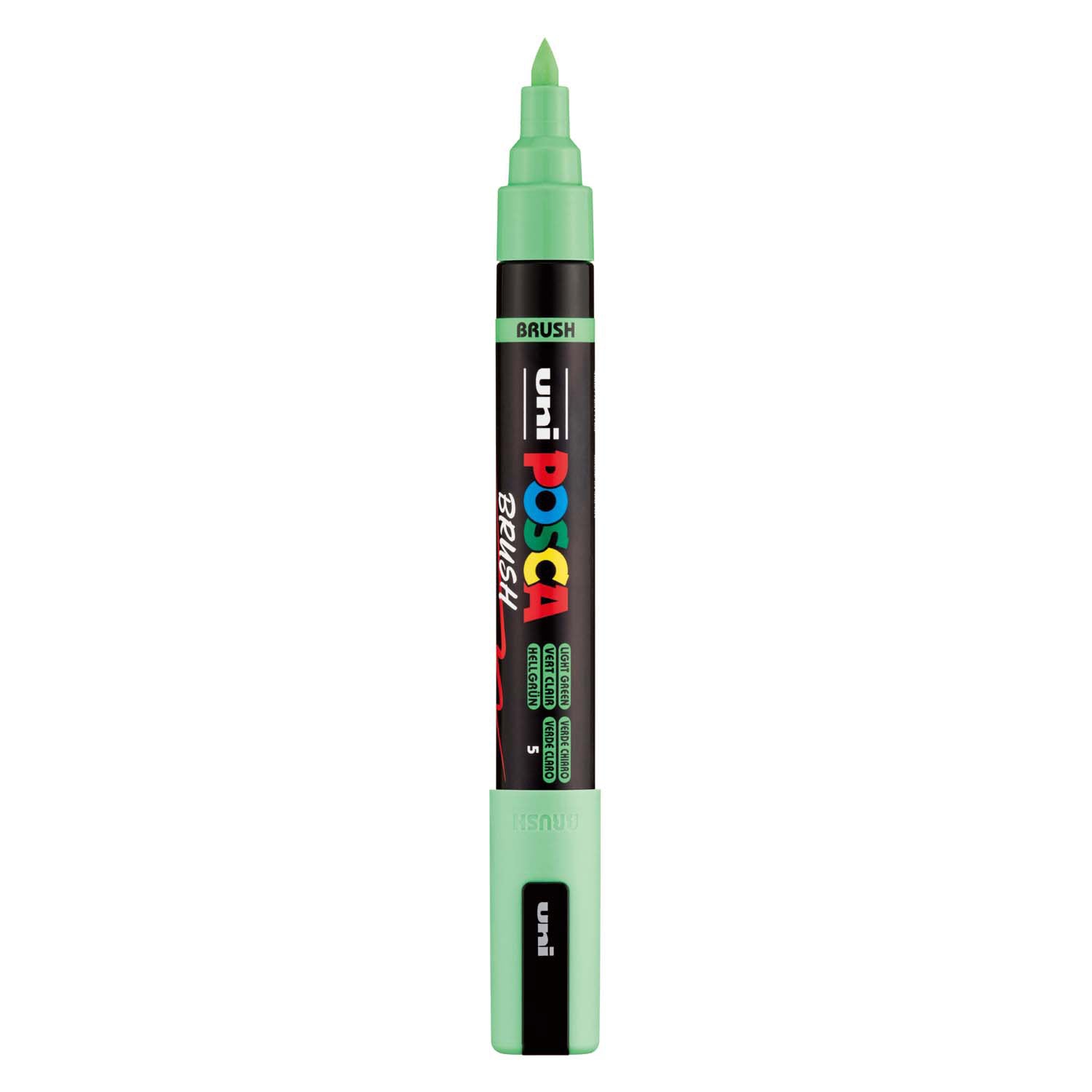 Uni Posca Pinselmarker pc5br hellgrün – Pinselspitze 1–4 mm
