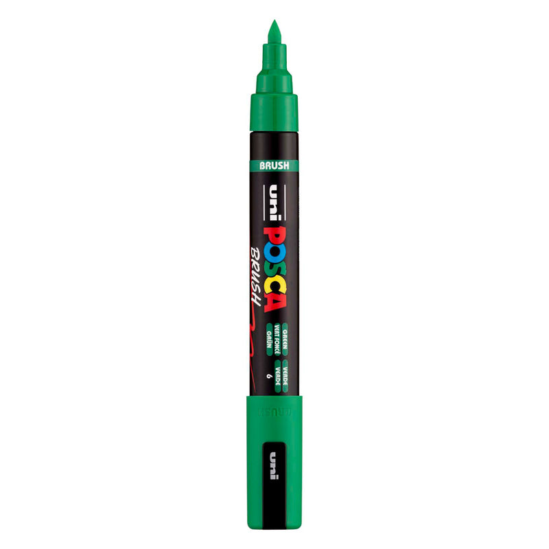 Uni Posca Pinselmarker pc5br grün – Pinselspitze 1–4 mm