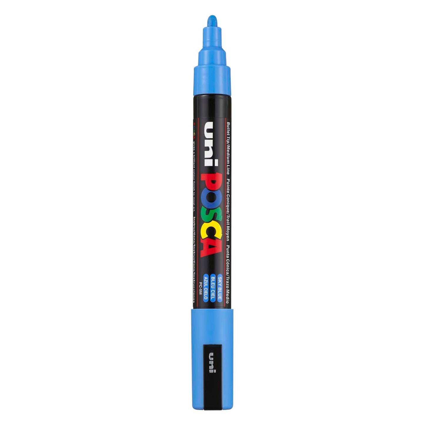 UNI-POSCA POSCA-Marker, AFM PC-5M, Liniendicke 2,5 mm, mittel, himmelblau, 1 Stück