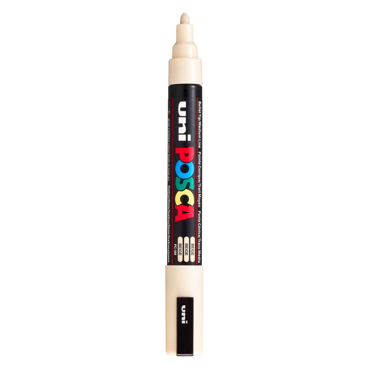 UNI-POSCA POSCA-Marker, AFM PC-5M, Liniendicke 2,5 mm, Medium, Beige, 1 Stück