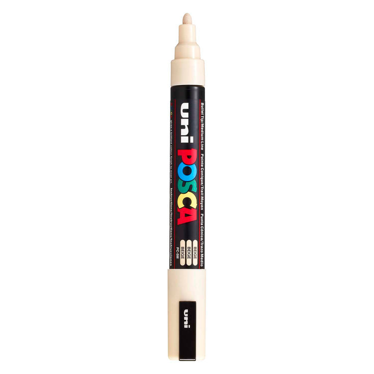 UNI-POSCA POSCA-Marker, AFM PC-5M, Liniendicke 2,5 mm, Medium, Beige, 1 Stück