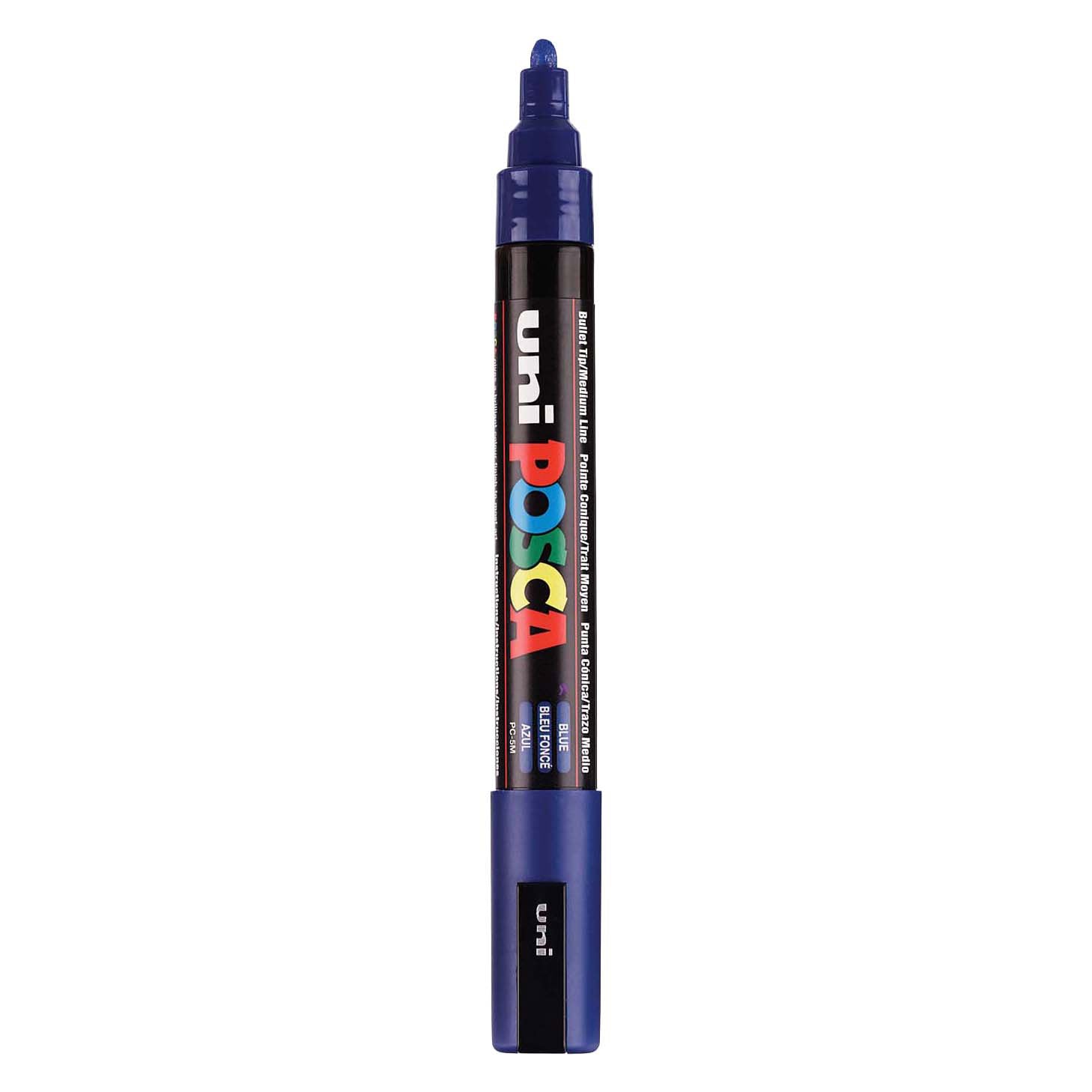 UNI-POSCA POSCA-Marker, AFM PC-5M, Liniendicke 2,5 mm, Medium, Blau, 1 Stück