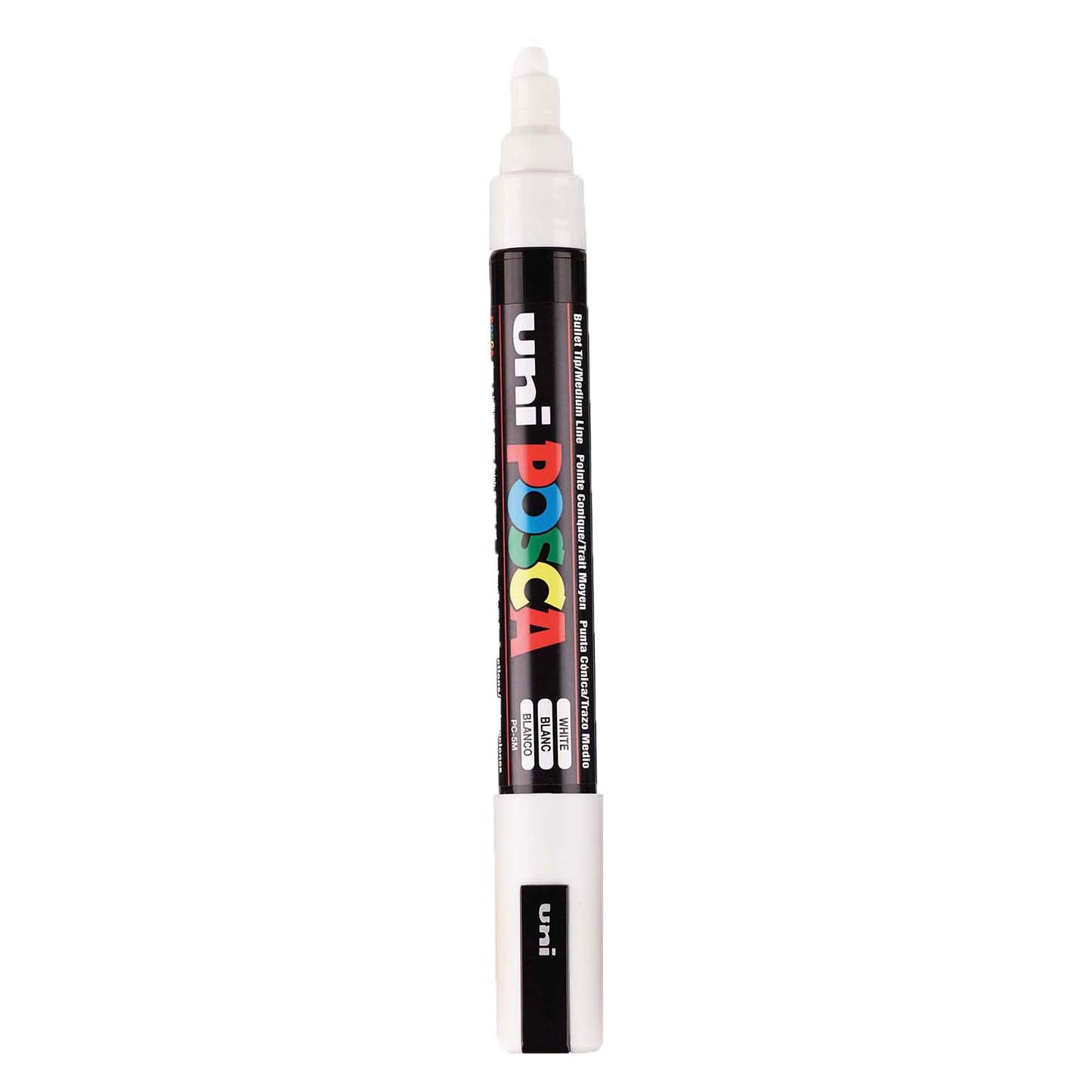 UNI-POSCA POSCA-Marker, AFM PC-5M, Liniendicke 2,5 mm, mittel, weiß, 1 Stück