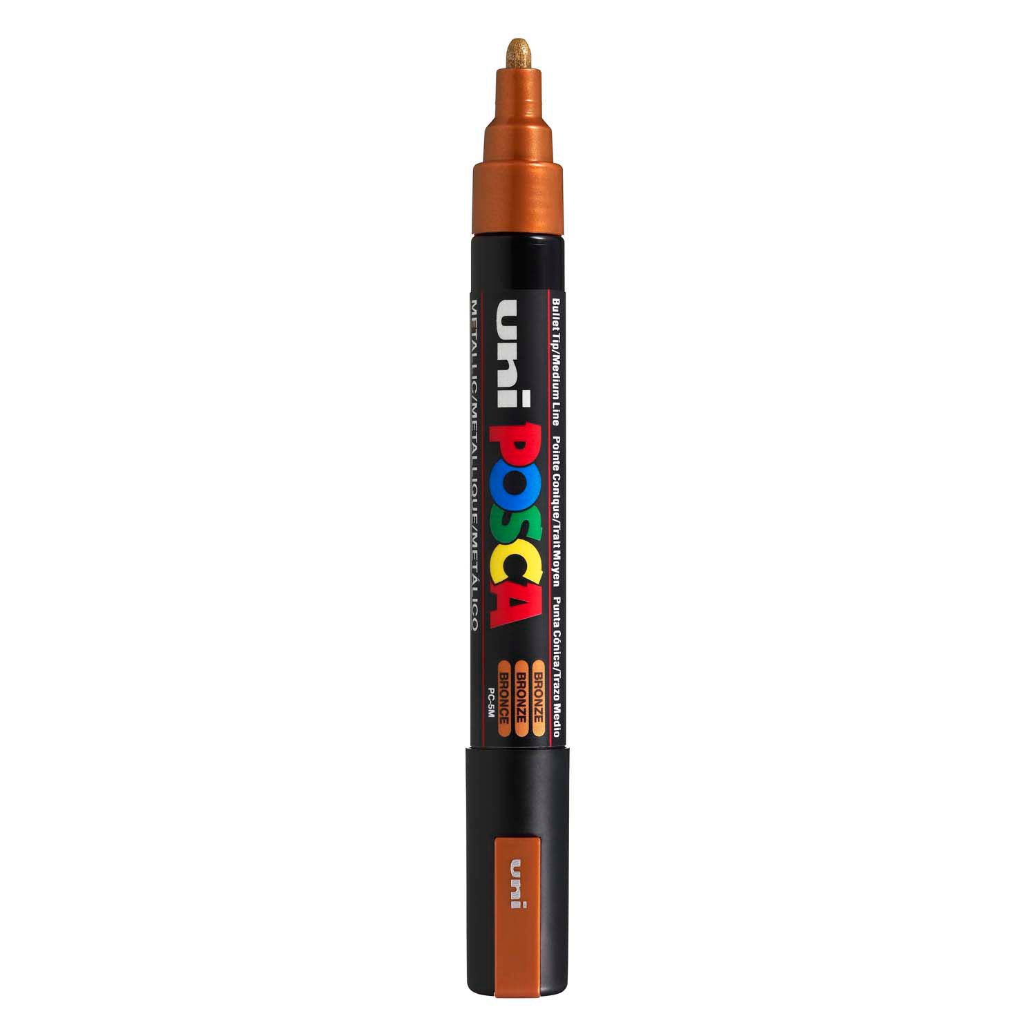 UNI-POSCA POSCA-Marker, AFM PC-5M, Liniendicke 2,5 mm, Medium, Bronze, 1 Stück