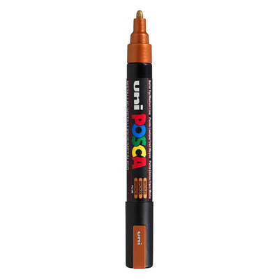 UNI-POSCA POSCA-Marker, AFM PC-5M, Liniendicke 2,5 mm, Medium, Bronze, 1 Stück