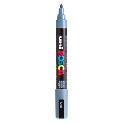 UNI-POSCA POSCA-Marker, AFM PC-5M, Liniendicke 2,5 mm, Medium, Schiefergrau, 1 Stück