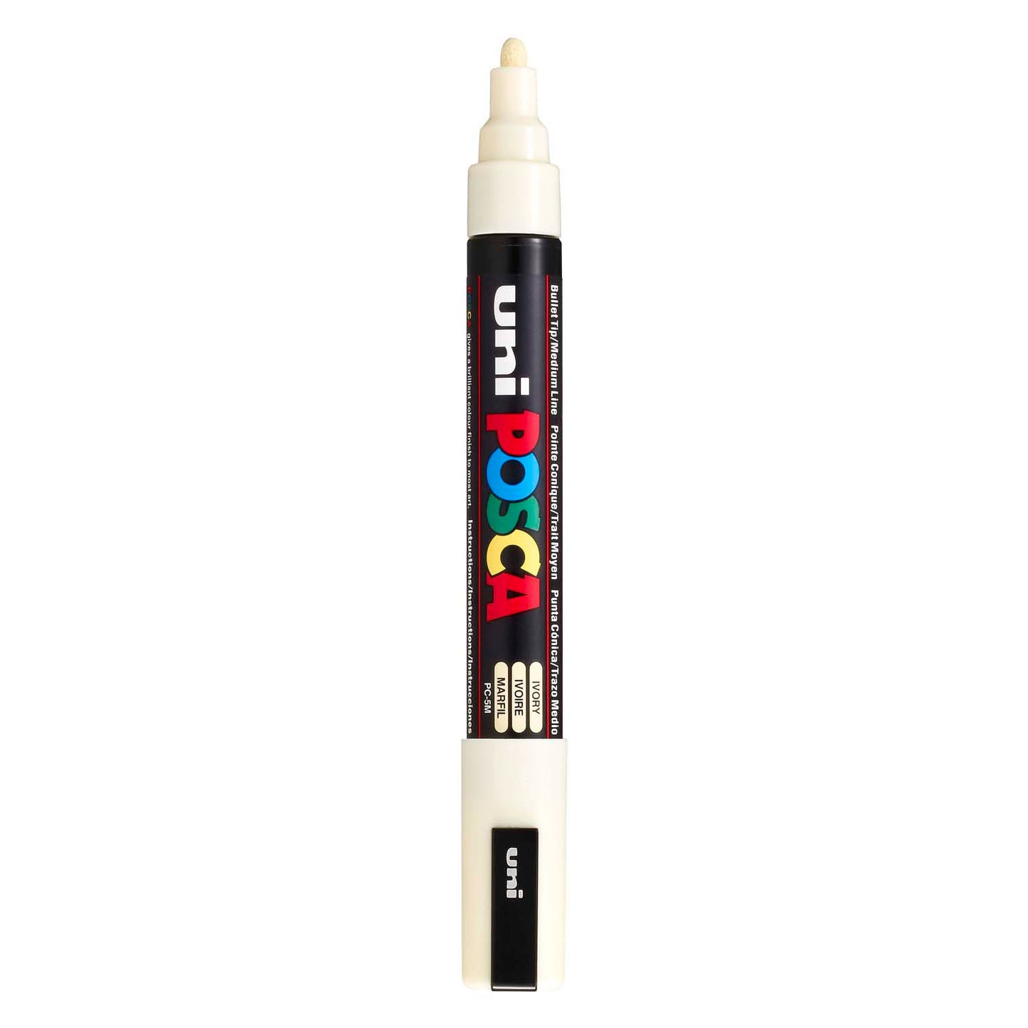 UNI-POSCA POSCA-Marker, AFM PC-5M, Liniendicke 2,5 mm, Medium, Elfenbein, 1 Stück