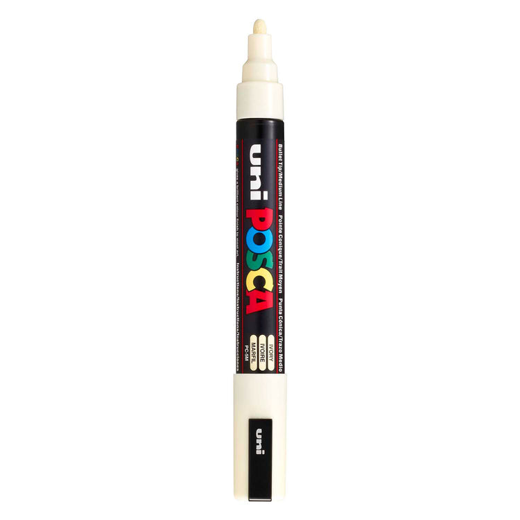 UNI-POSCA POSCA-Marker, AFM PC-5M, Liniendicke 2,5 mm, Medium, Elfenbein, 1 Stück
