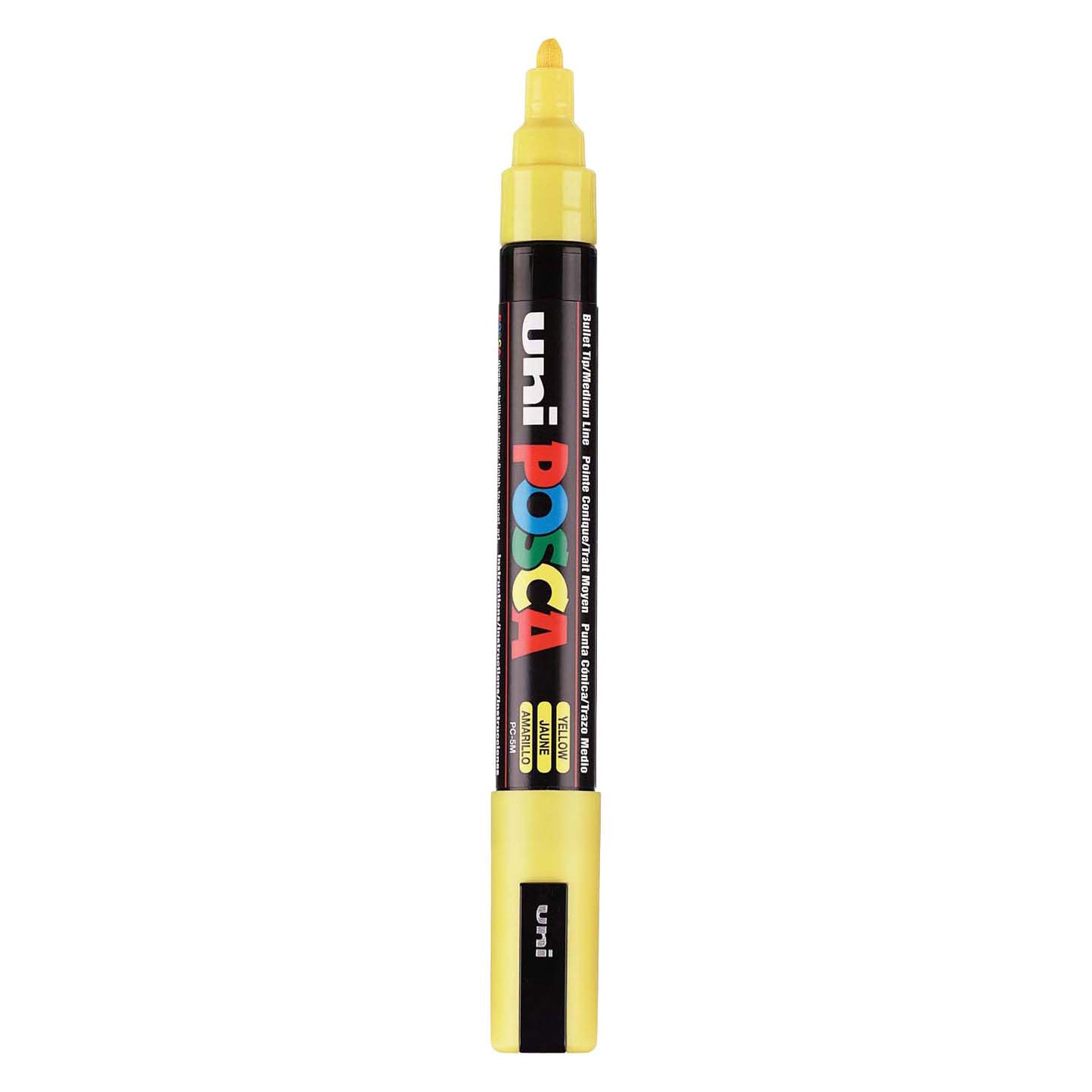 UNI-POSCA POSCA-Marker, AFM PC-5M, Liniendicke 2,5 mm, Medium, Gelb, 1 Stück