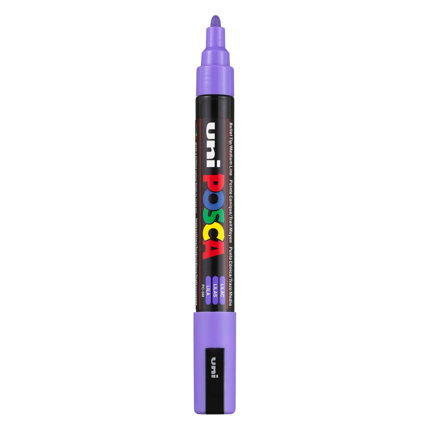 UNI-POSCA POSCA-Marker, AFM PC-5M, Liniendicke 2,5 mm, Medium, Flila, 1 Stück