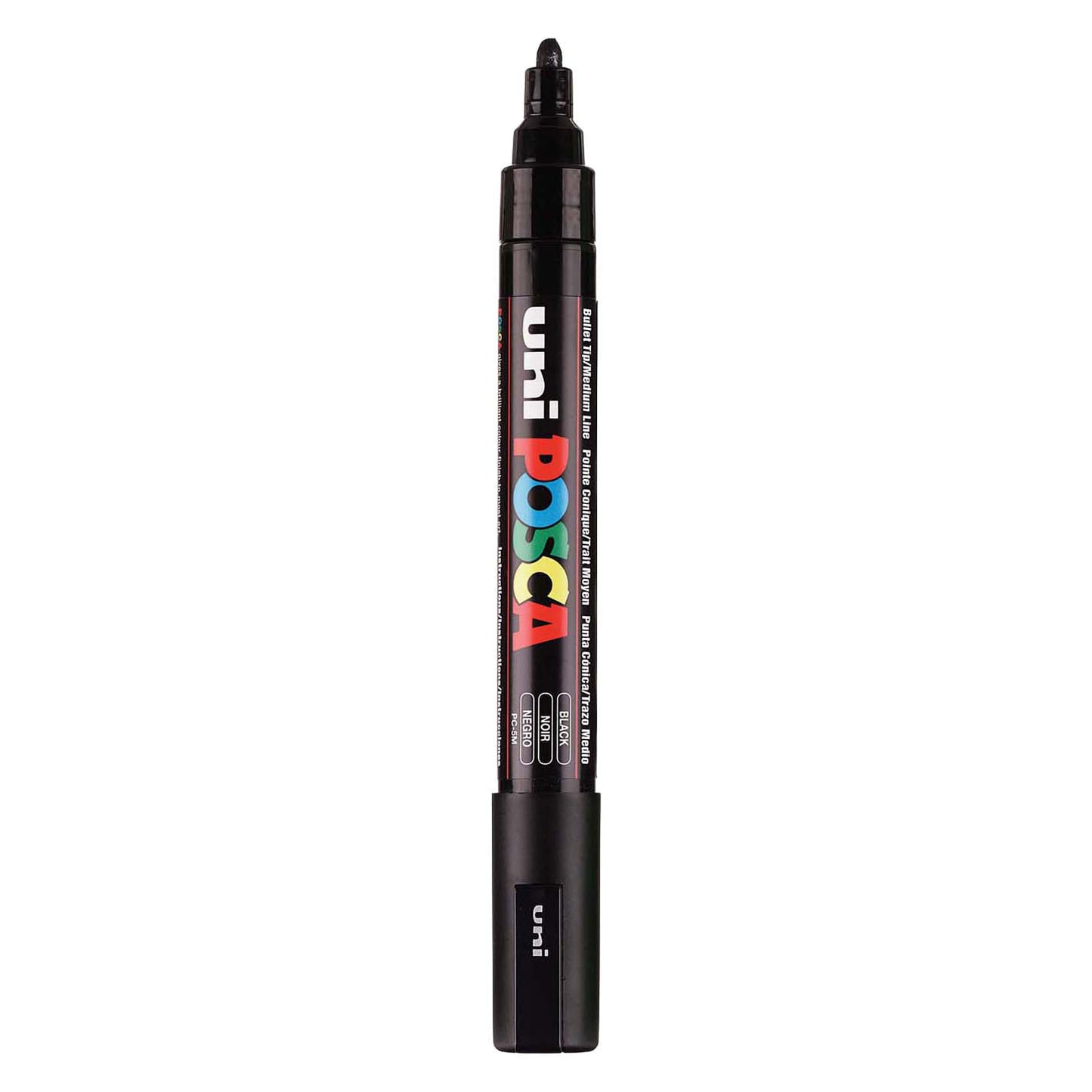 UNI-POSCA POSCA-Marker, AFM PC-5M, Liniendicke 2,5 mm, Medium, Schwarz, 1 Stück