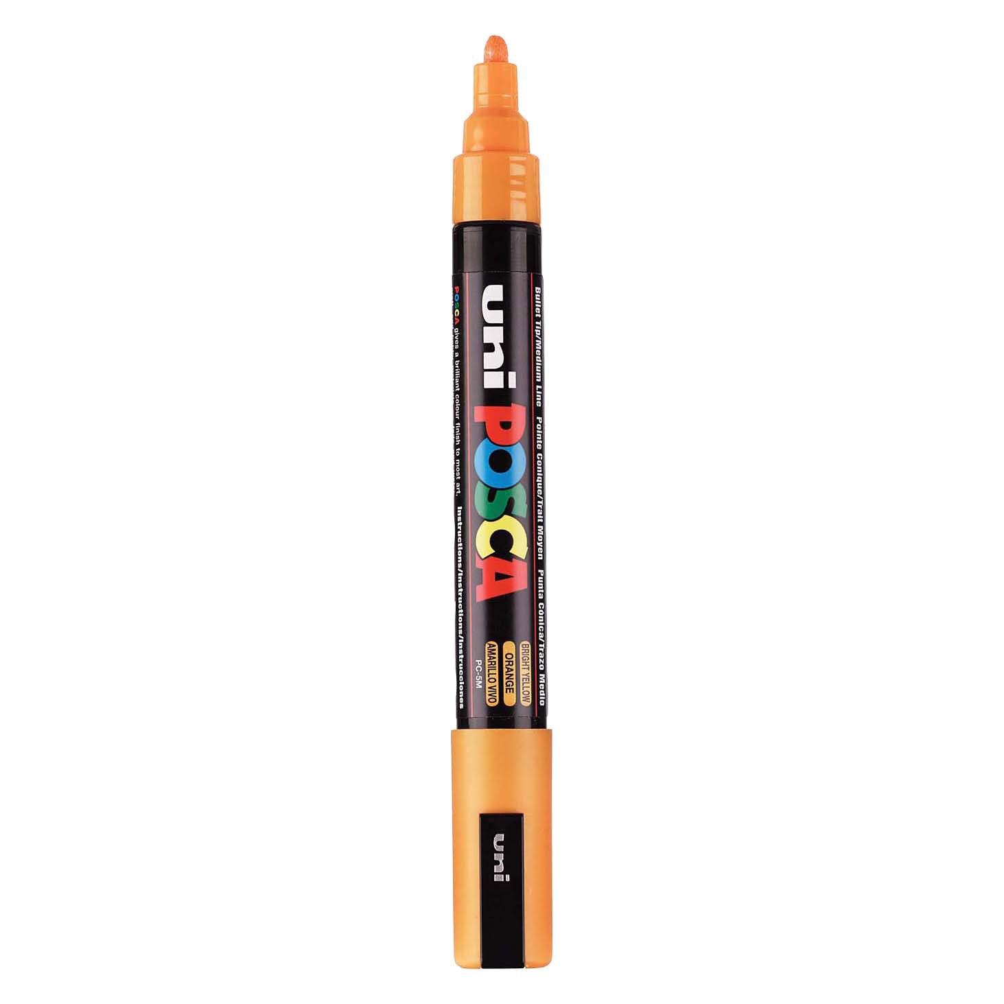 UNI-POSCA POSCA-Marker, AFM PC-5M, Liniendicke 2,5 mm, mittel, hellgelb, 1 Stück
