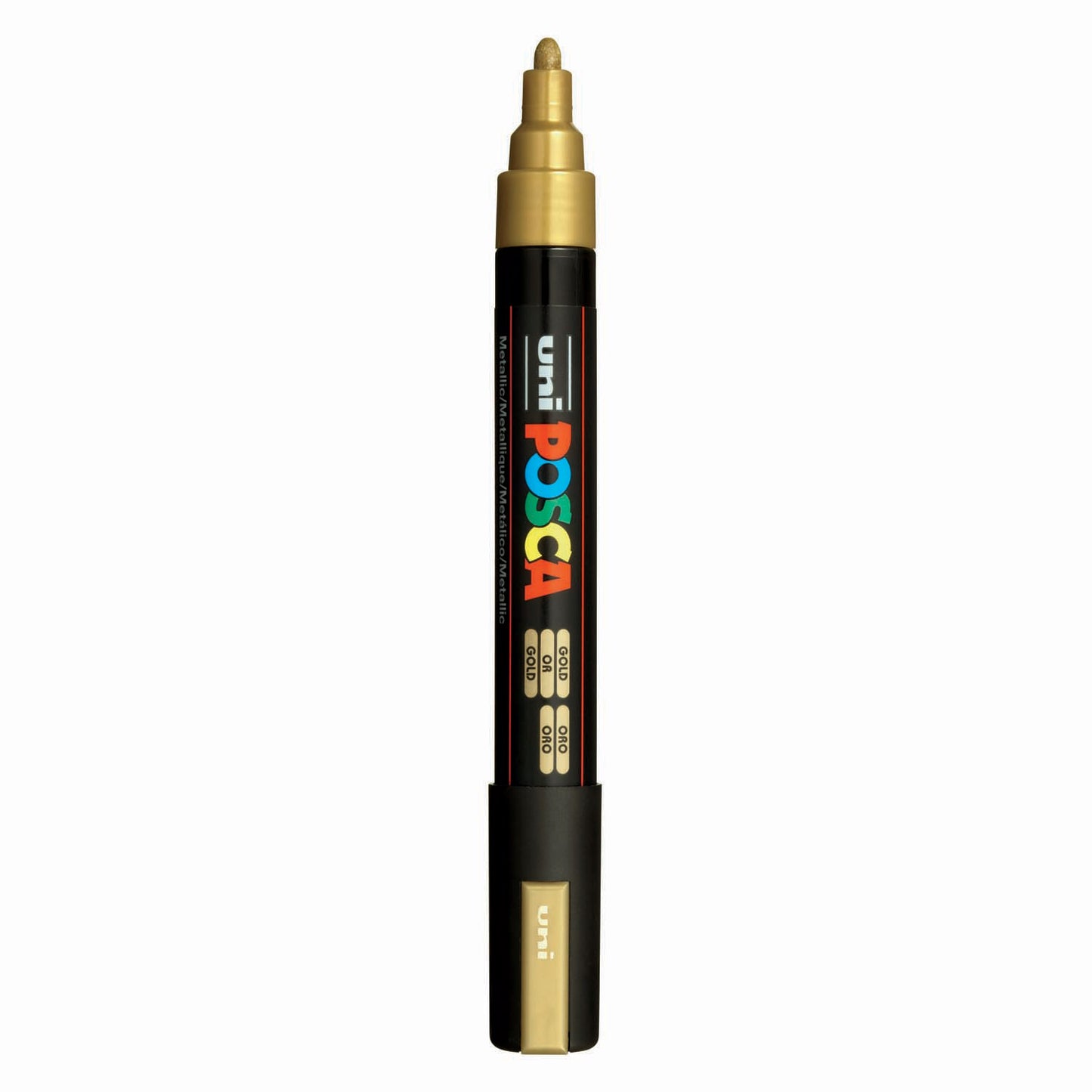 UNI-POSCA POSCA-Marker, AFM PC-5M, Liniendicke 2,5 mm, Medium, Gold, 1 Stück