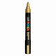 UNI-POSCA POSCA-Marker, AFM PC-5M, Liniendicke 2,5 mm, Medium, Gold, 1 Stück