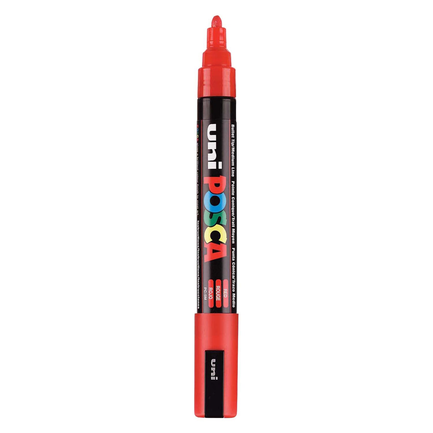 UNI-POSCA POSCA-Marker, AFM PC-5M, Liniendicke 2,5 mm, Medium, rot, 1 Stück