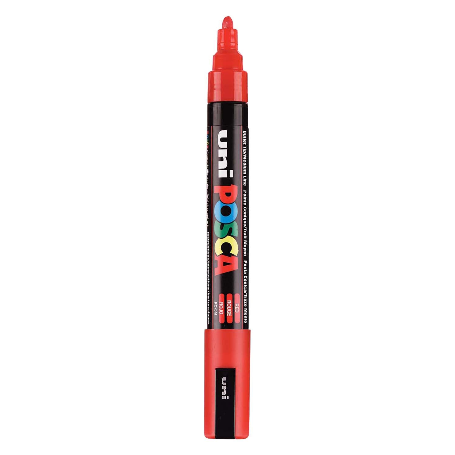 UNI-POSCA POSCA-Marker, AFM PC-5M, Liniendicke 2,5 mm, Medium, rot, 1 Stück