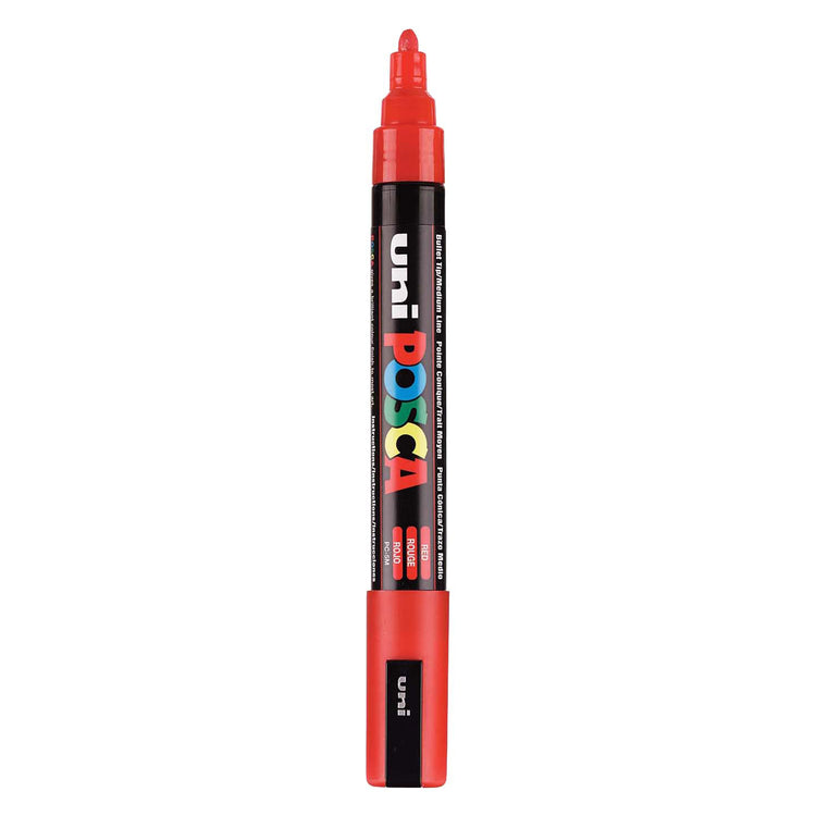 UNI-POSCA POSCA-Marker, AFM PC-5M, Liniendicke 2,5 mm, Medium, rot, 1 Stück