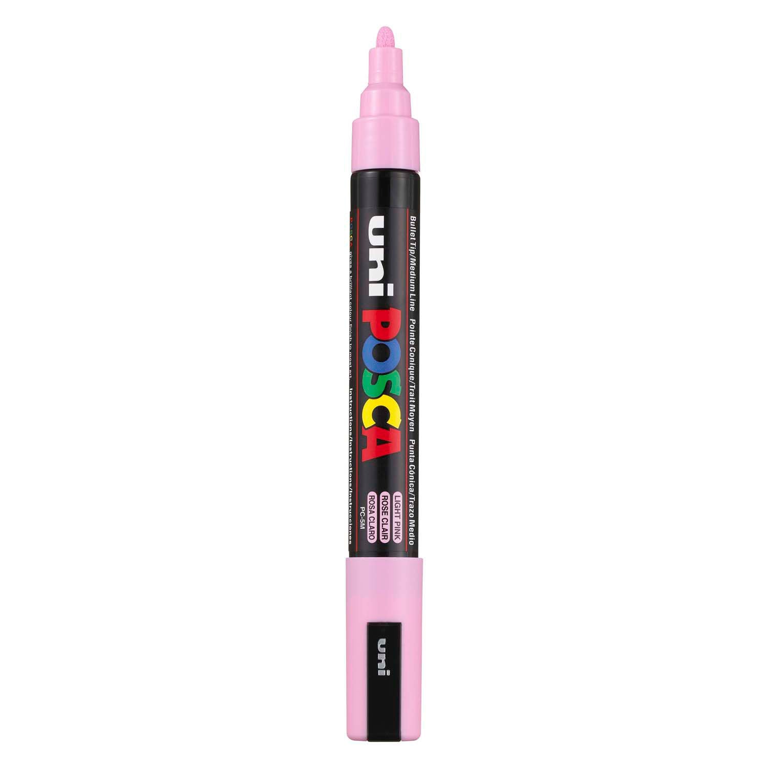 UNI-POSCA POSCA-Marker, AFM PC-5M, Liniendicke 2,5 mm, mittel, hellrosa, 1 Stück