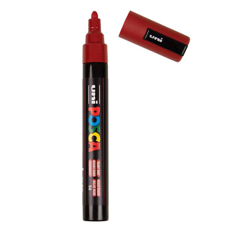 Uni Posca Lackmarker pc5m rubinrot – konische Spitze 2,5 mm