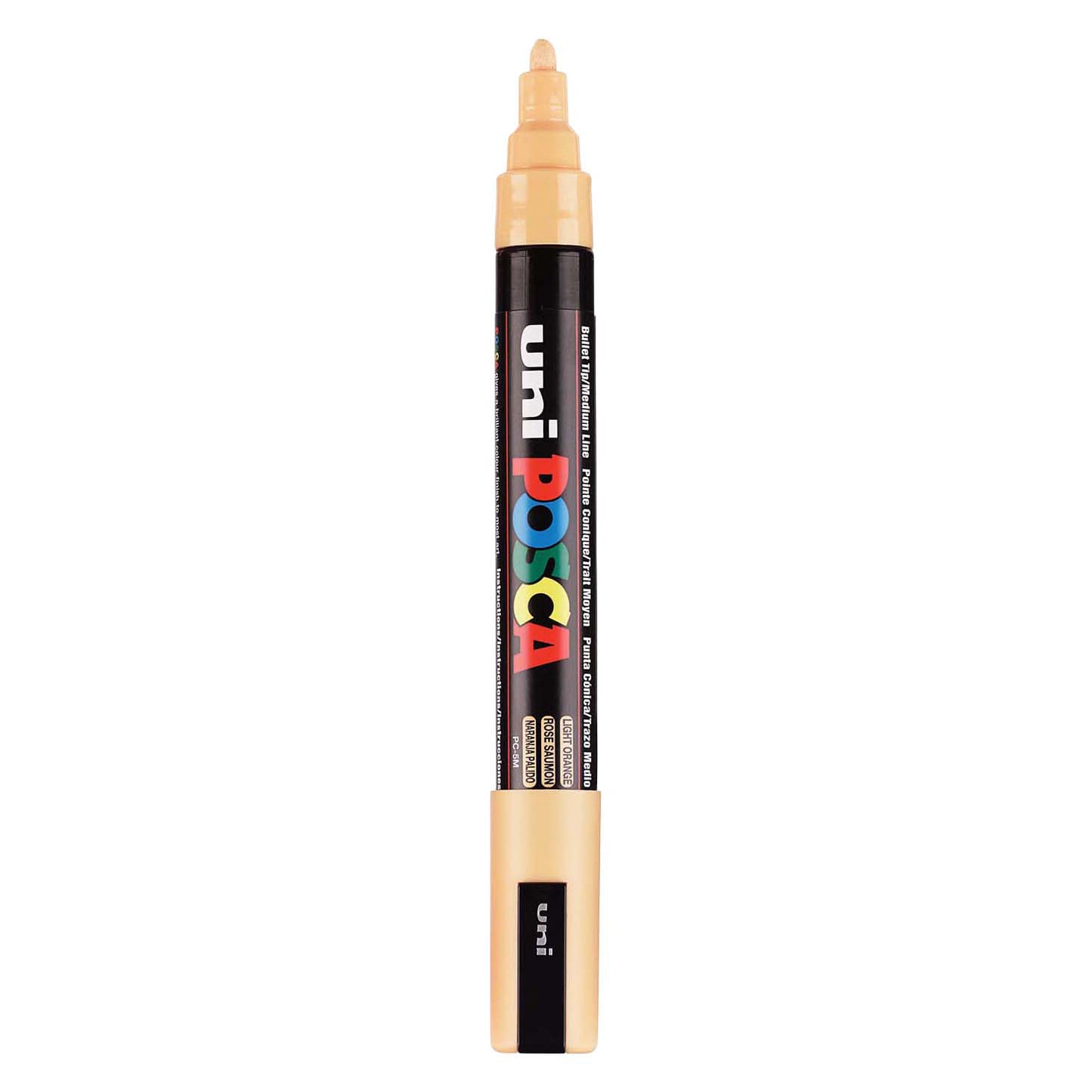 UNI-POSCA POSCA-Marker, AFM PC-5M, Liniendicke 2,5 mm, mittel, hellorange, 1 Stück