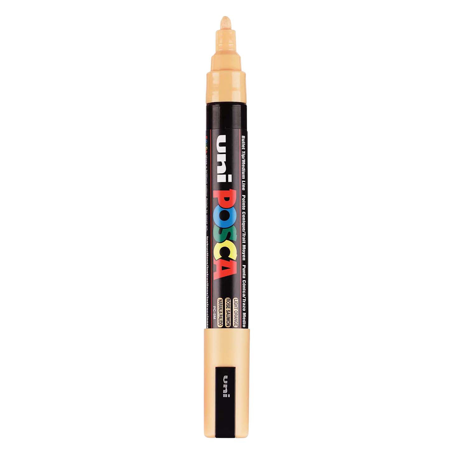 UNI-POSCA POSCA-Marker, AFM PC-5M, Liniendicke 2,5 mm, mittel, hellorange, 1 Stück