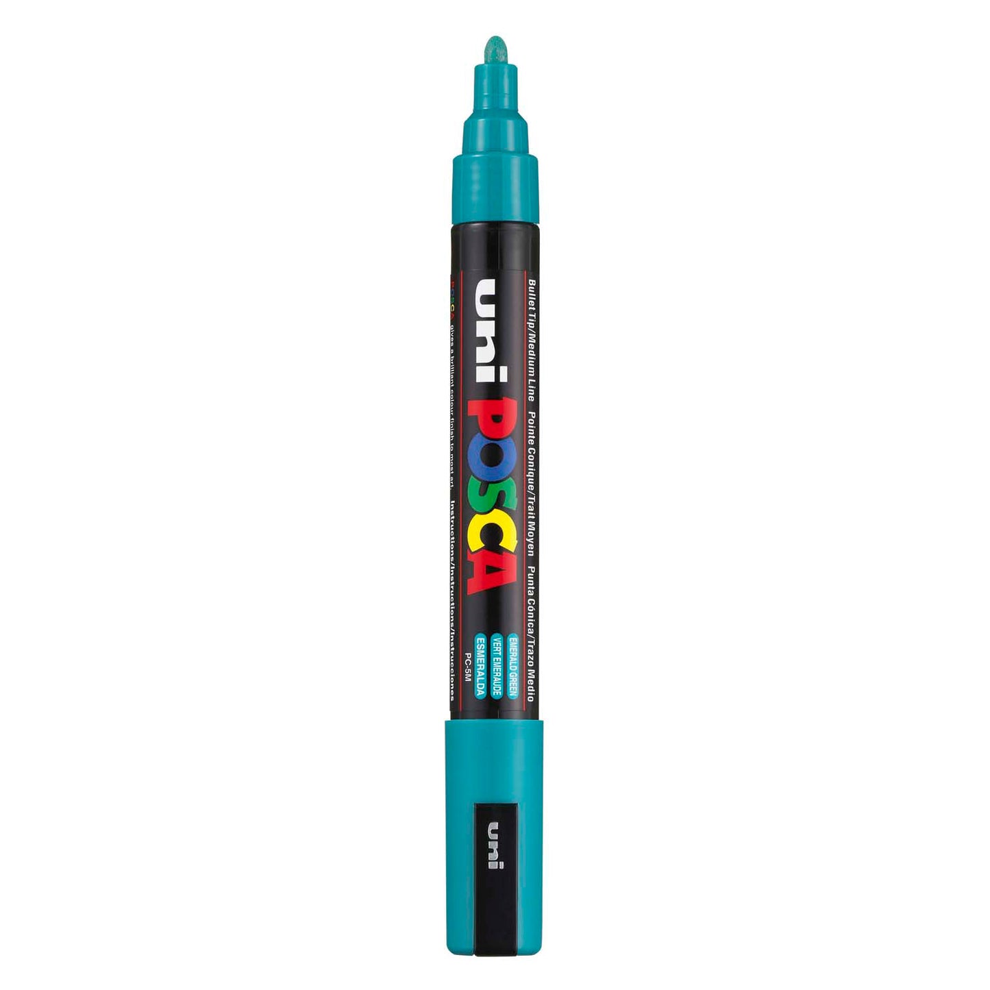 UNI-POSCA POSCA-Marker, AFM PC-5M, Liniendicke 2,5 mm, Medium, Smaragdgrün, 1 Stück
