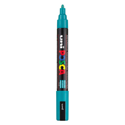 UNI-POSCA POSCA-Marker, AFM PC-5M, Liniendicke 2,5 mm, Medium, Smaragdgrün, 1 Stück