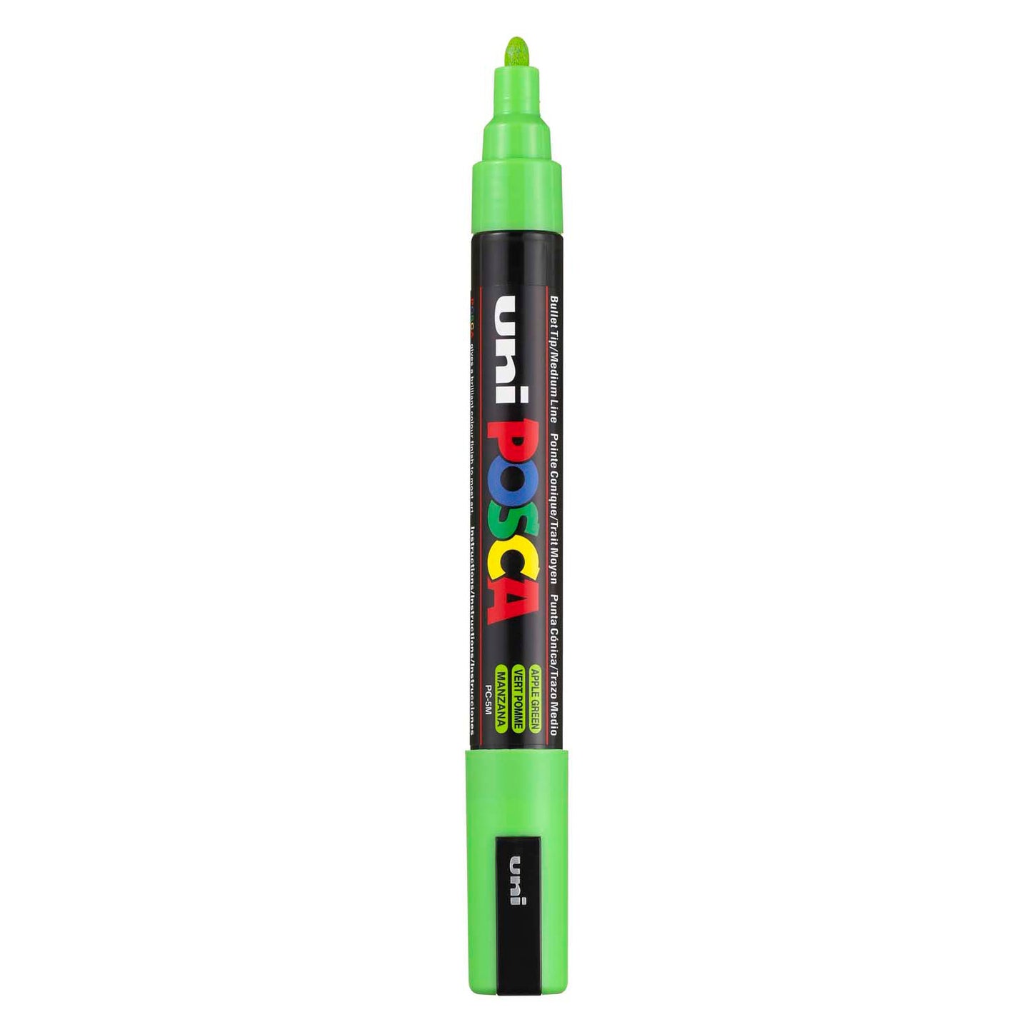 UNI-POSCA POSCA-Marker, AFM PC-5M, Liniendicke 2,5 mm, Medium, Apfelgrün, 1 Stück