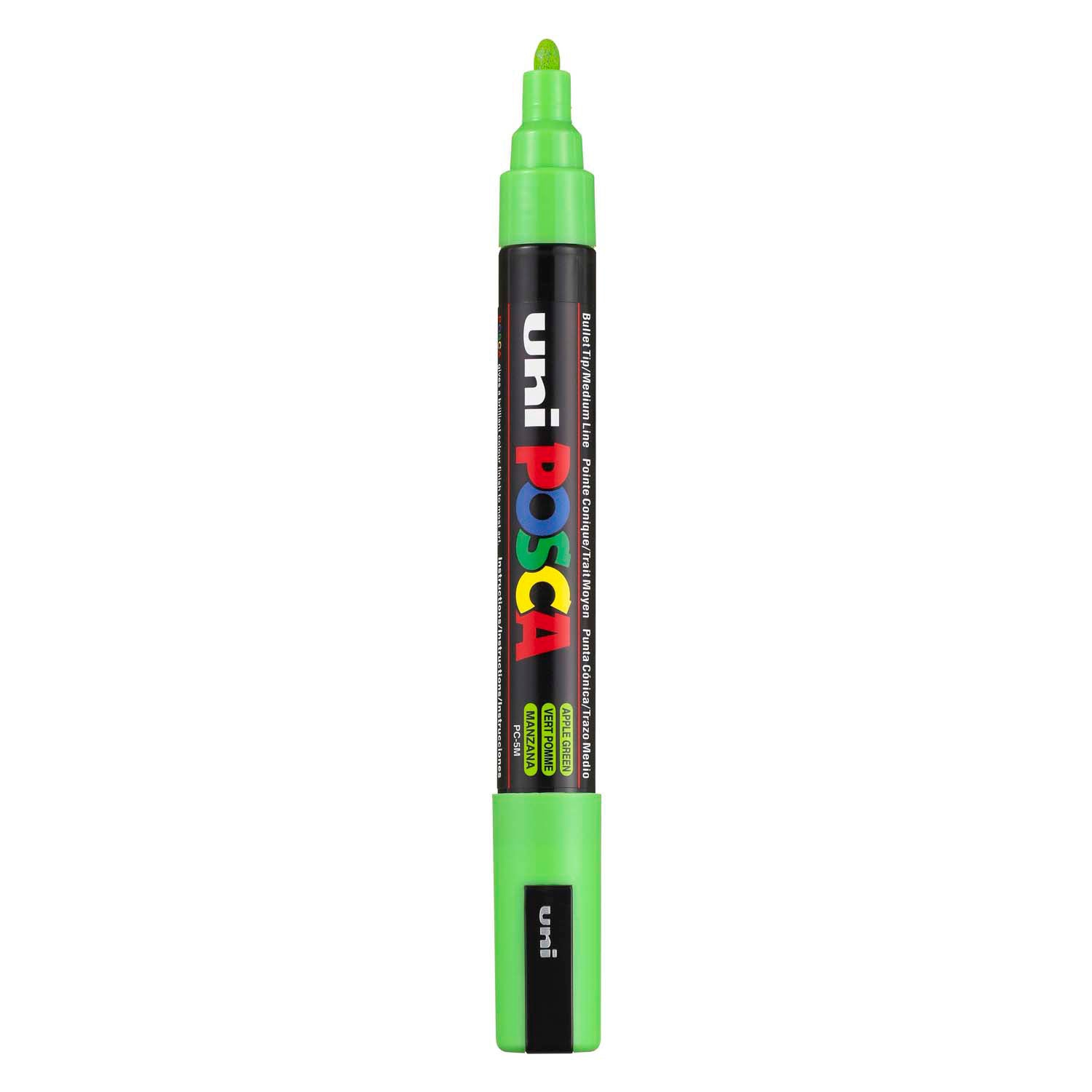 UNI-POSCA POSCA-Marker, AFM PC-5M, Liniendicke 2,5 mm, Medium, Apfelgrün, 1 Stück