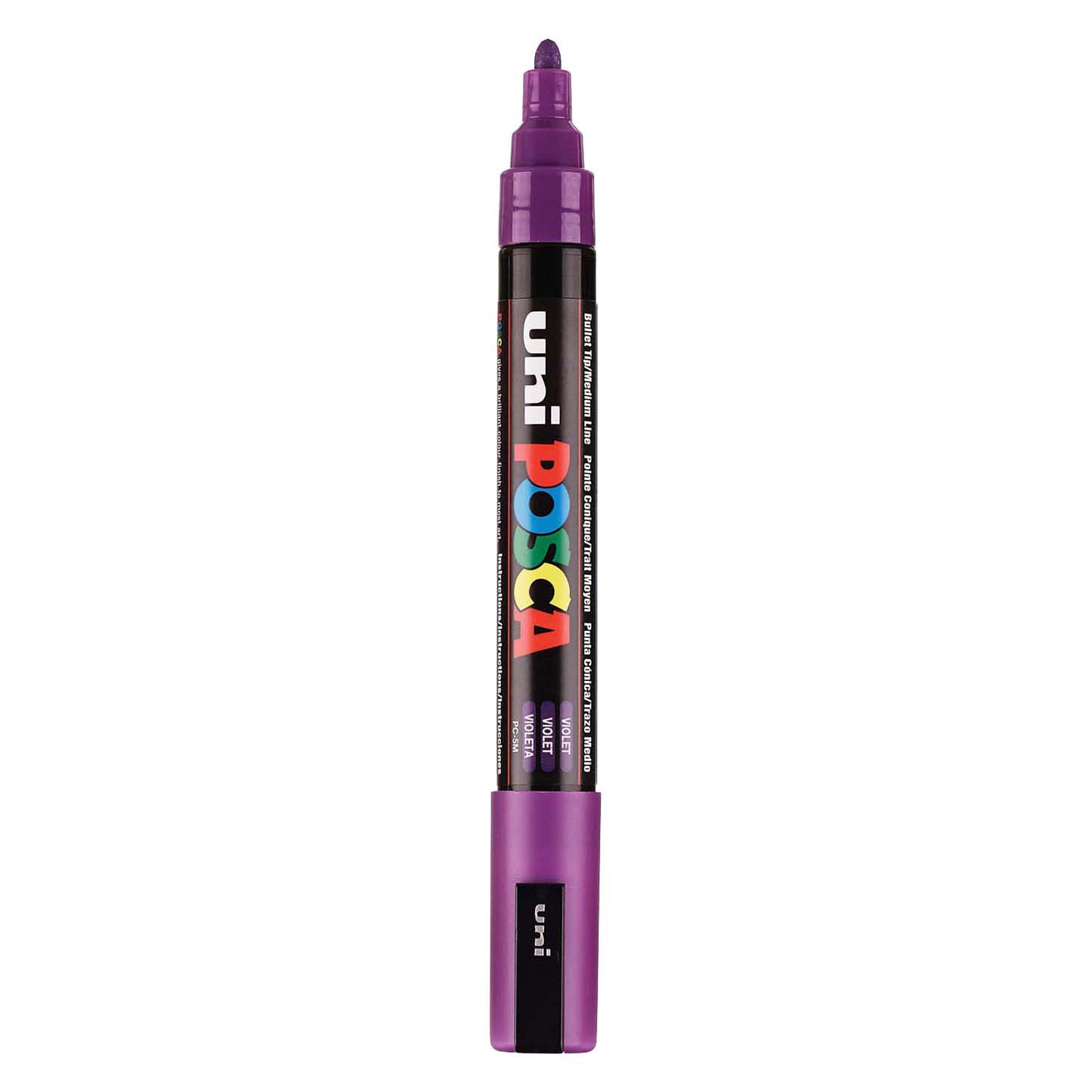 UNI-POSCA POSCA-Marker, AFM PC-5M, Liniendicke 2,5 mm, Medium, Violett, 1 Stück