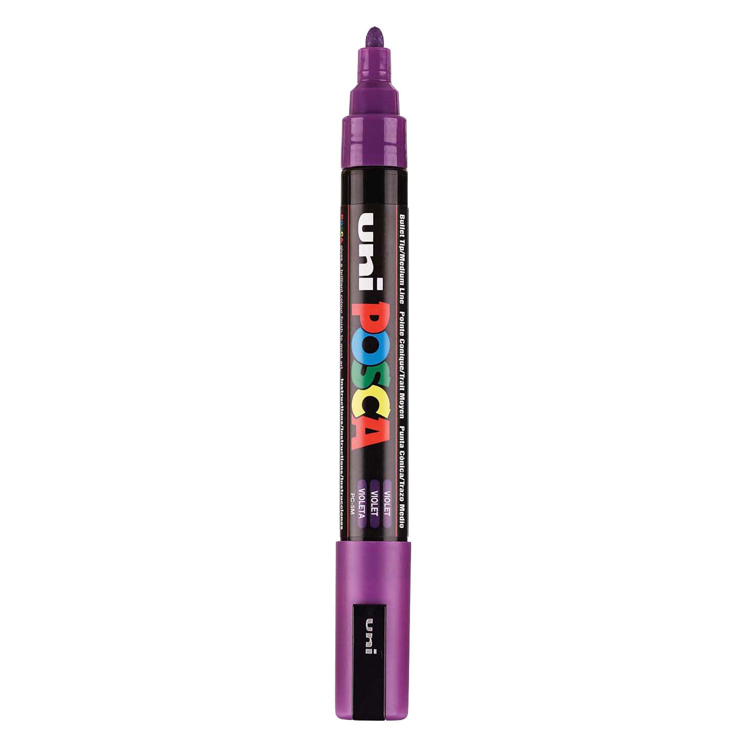UNI-POSCA POSCA-Marker, AFM PC-5M, Liniendicke 2,5 mm, Medium, Violett, 1 Stück