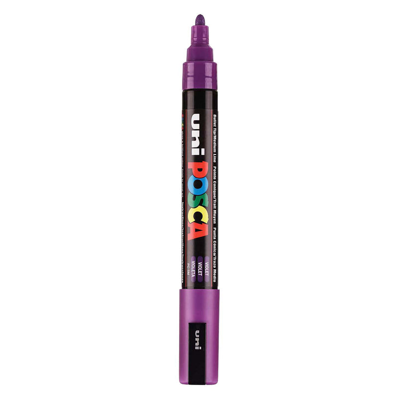 UNI-POSCA POSCA-Marker, AFM PC-5M, Liniendicke 2,5 mm, Medium, Violett, 1 Stück