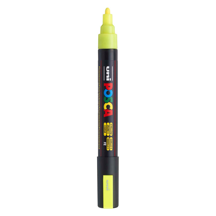 Uni Posca Lackmarker pc5m neongelb - konische Spitze 2,5 mm