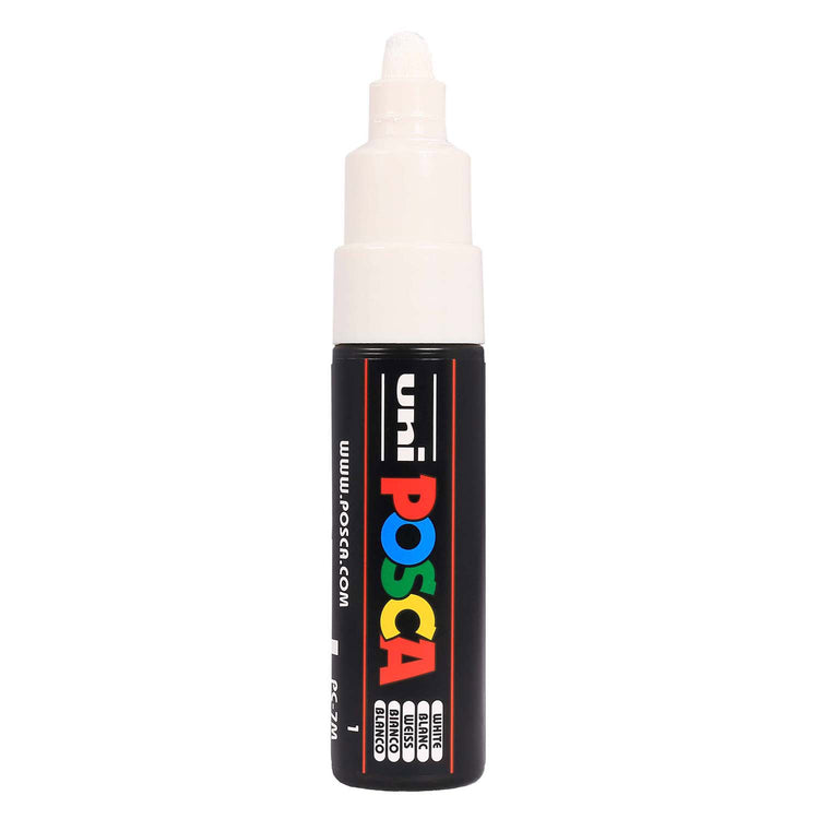 Uni Posca Farbmarker 7 m weiß – konische Spitze 4,5 mm