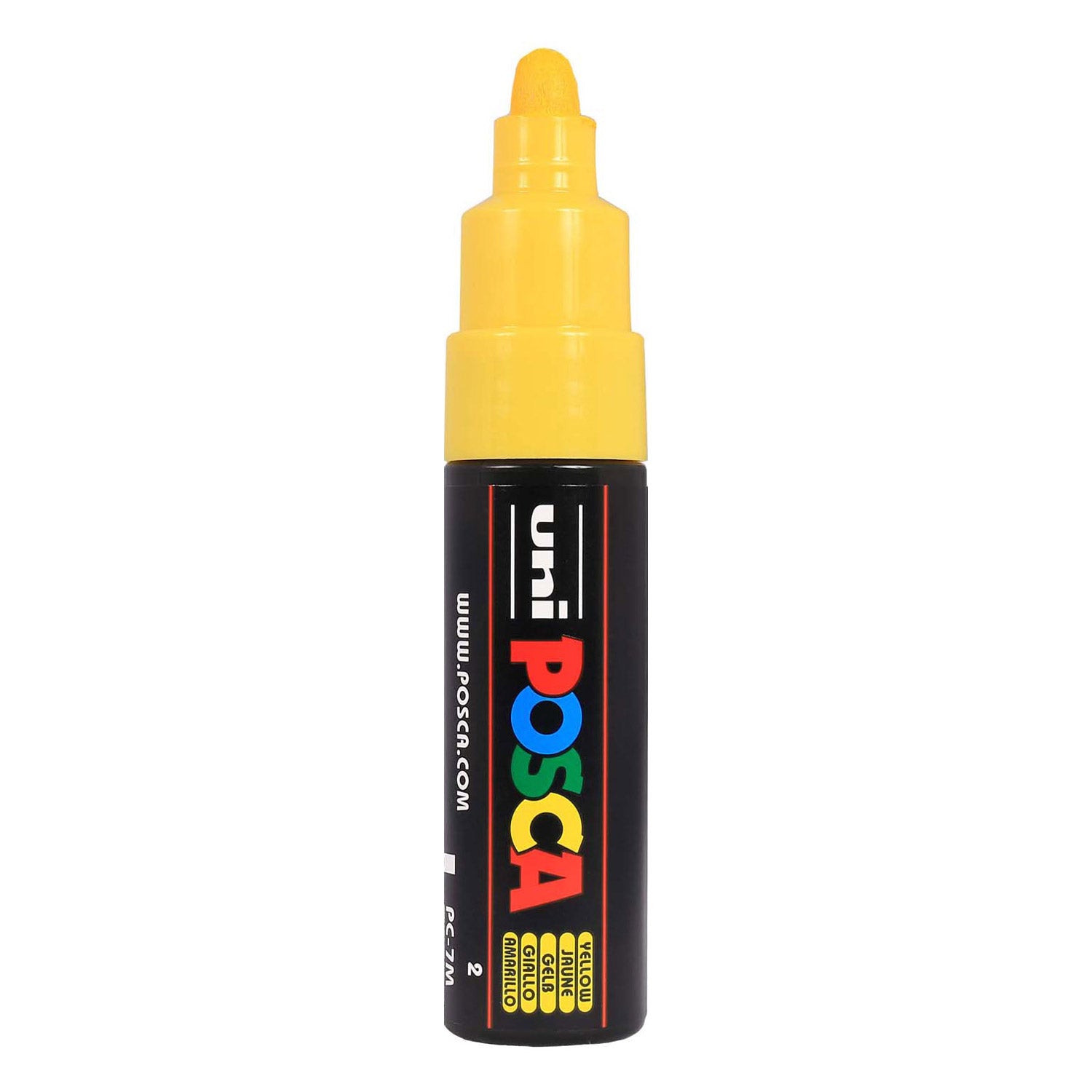 Uni Posca Farbmarker 7 m gelb – konische Spitze 4,5 mm