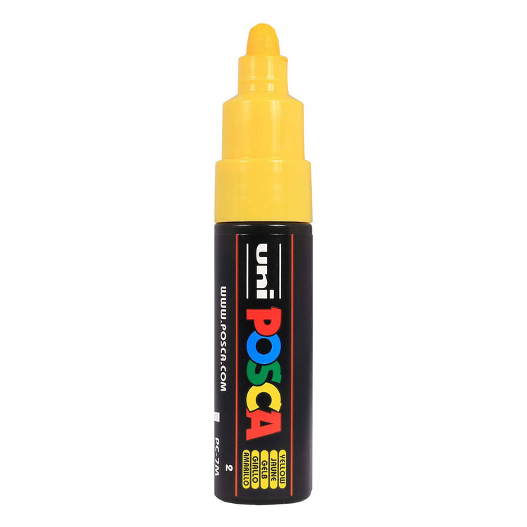 Uni Posca Farbmarker 7 m gelb – konische Spitze 4,5 mm