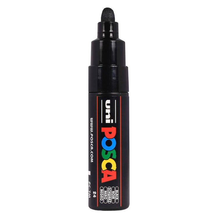 Uni Posca Lackmarker 7 m schwarz – konische Spitze 4,5 mm