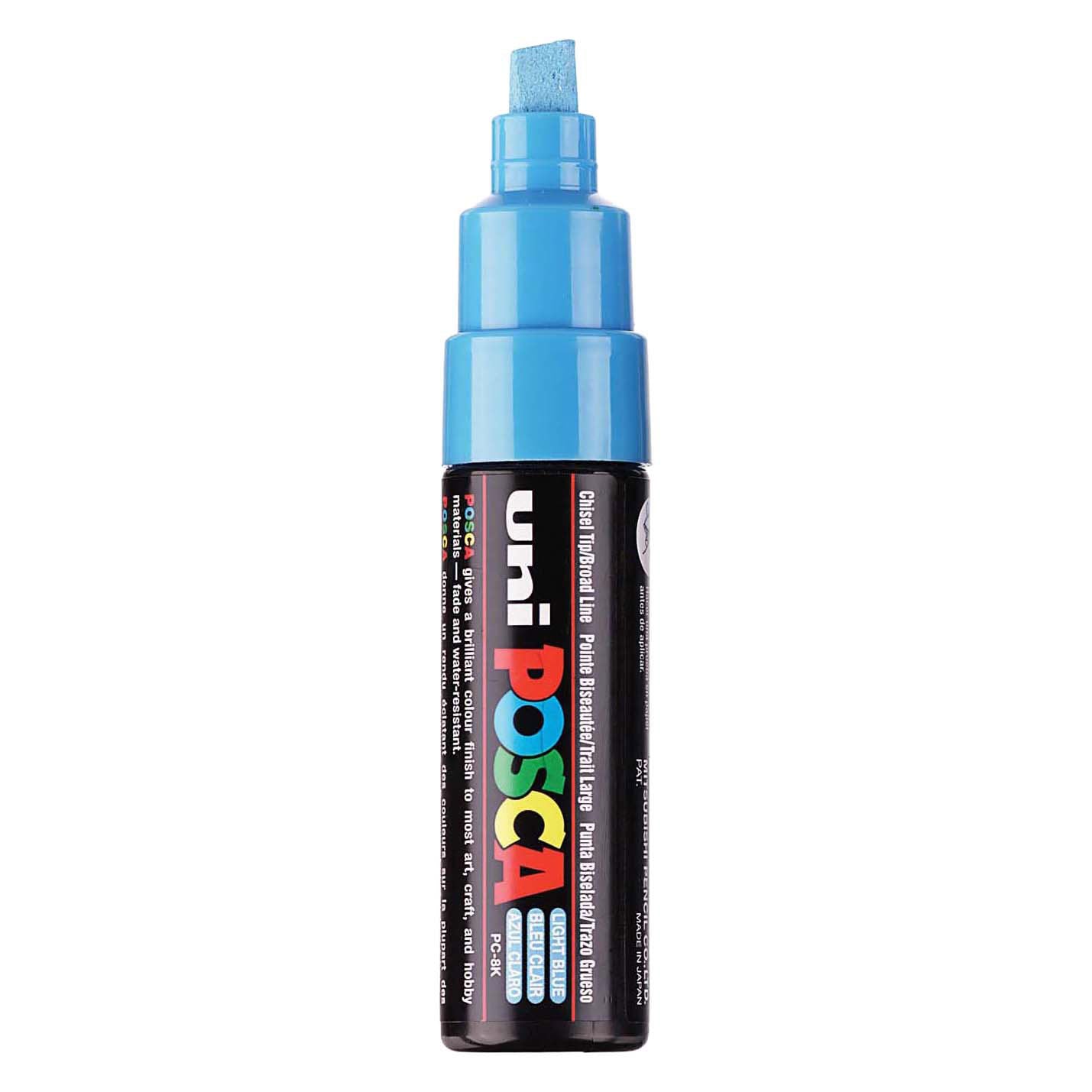 UNI-POSCA POSCA-Marker, AFM PC-8K, Liniendicke 8 mm, breit, hellblau, 1 Stück