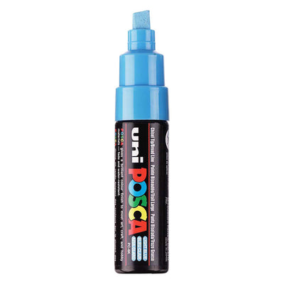 UNI-POSCA POSCA-Marker, AFM PC-8K, Liniendicke 8 mm, breit, hellblau, 1 Stück