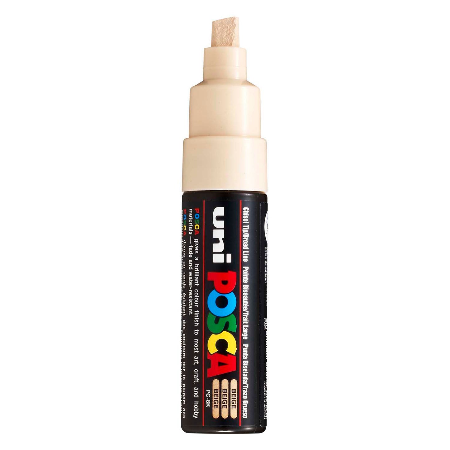 UNI-POSCA POSCA-Marker, AFM PC-8K, Liniendicke 8 mm, breit, beige, 1 Stück