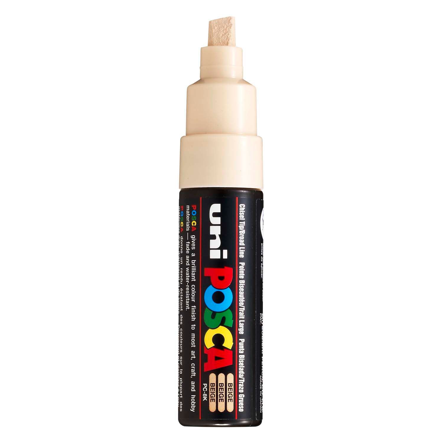 UNI-POSCA POSCA-Marker, AFM PC-8K, Liniendicke 8 mm, breit, beige, 1 Stück