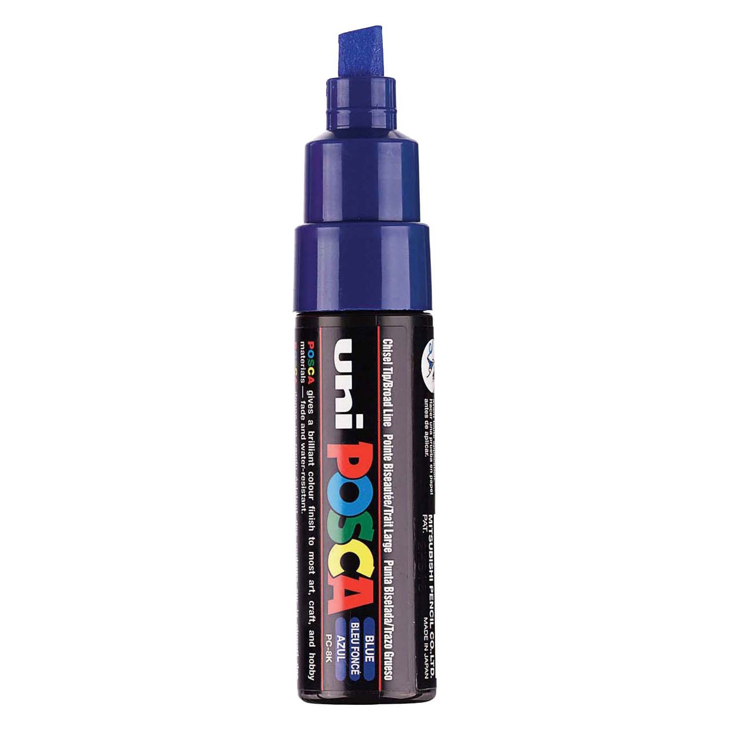 UNI-POSCA POSCA-Marker, AFM PC-8K, Liniendicke 8 mm, breit, blau, 1 Stück