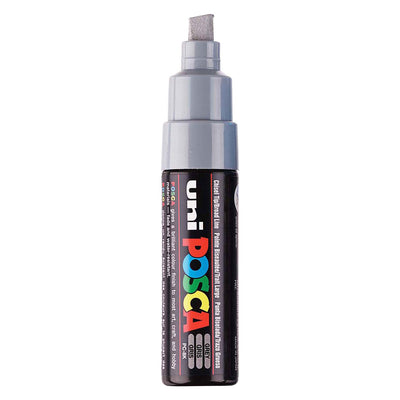 UNI-POSCA POSCA-Marker, AFM PC-8K, Liniendicke 8 mm, breit, grau, 1 Stück