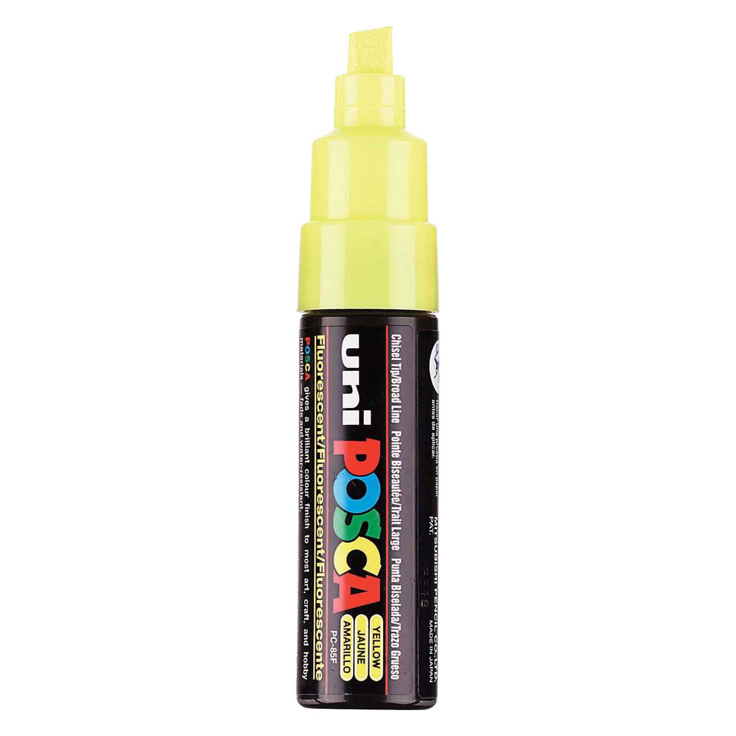UNI-POSCA POSCA-Marker, AFM PC-8K, Liniendicke 8 mm, breit, gelb, 1 Stück