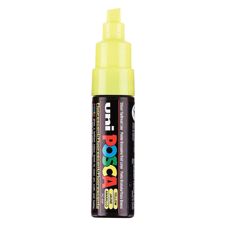 UNI-POSCA POSCA-Marker, AFM PC-8K, Liniendicke 8 mm, breit, gelb, 1 Stück