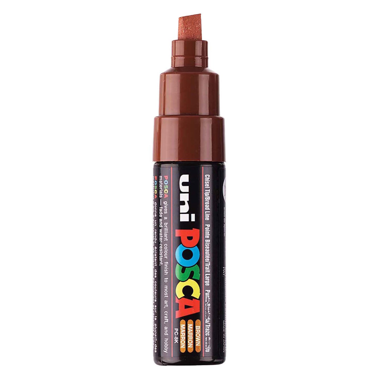 UNI-POSCA POSCA-Marker, AFM PC-8K, Liniendicke 8 mm, breit, braun, 1 Stück