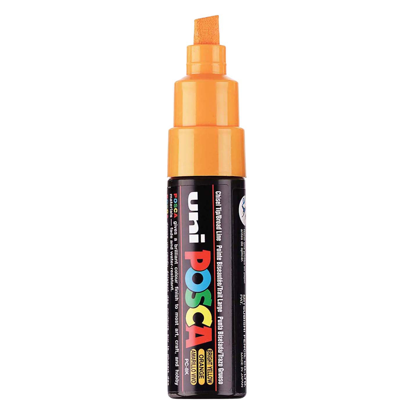 UNI-POSCA POSCA-Marker, AFM PC-8K, Liniendicke 8 mm, breit, hellgelb, 1 Stück